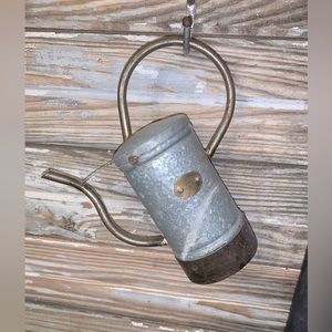 Galvanized water can